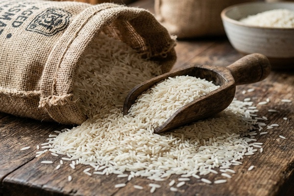 Rice grains prepared for export