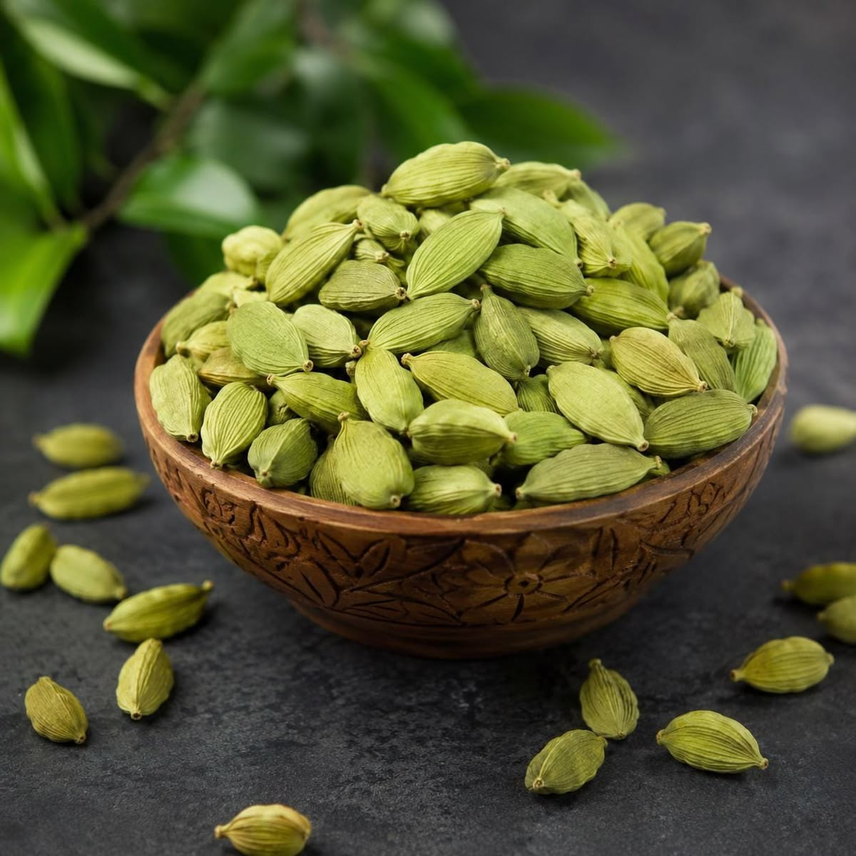 Green cardamom pods